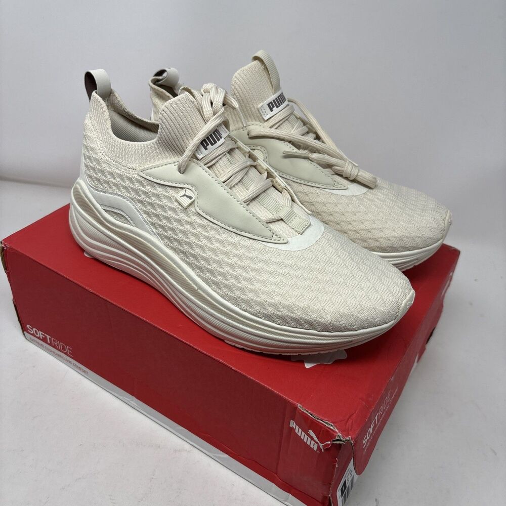 ⁠Puma Softride Stakd Premium Womens Size 9 Warm White Off White Shoes